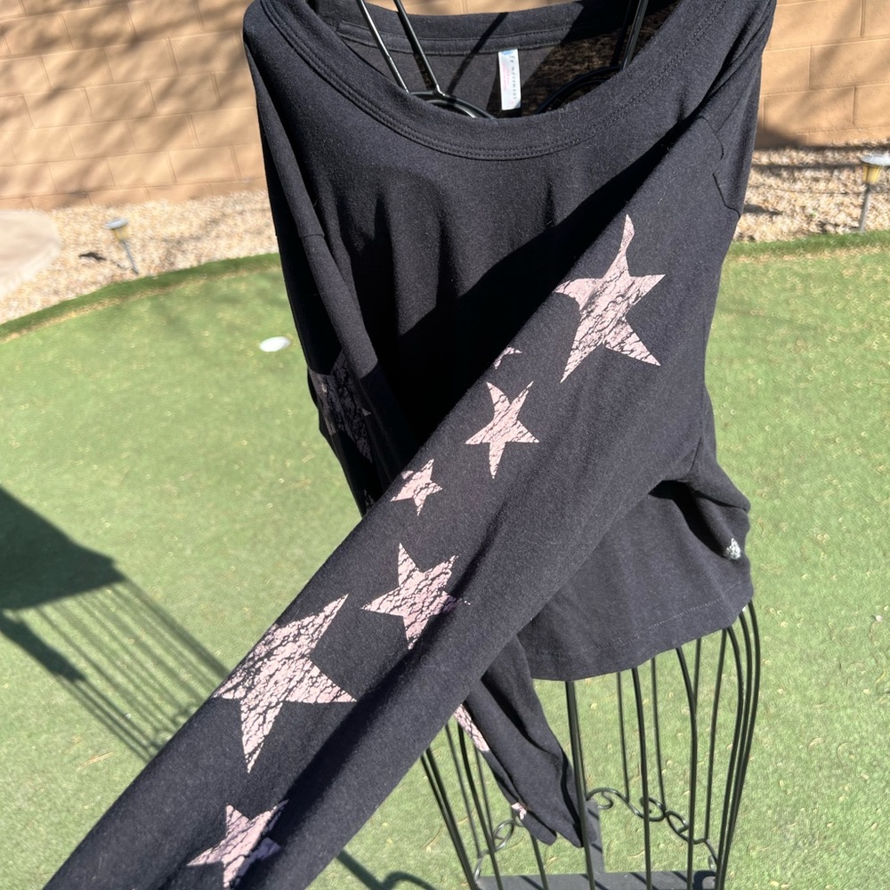 EUC Free People FP Movement Slouchy Star Long-sleeve Sz Small